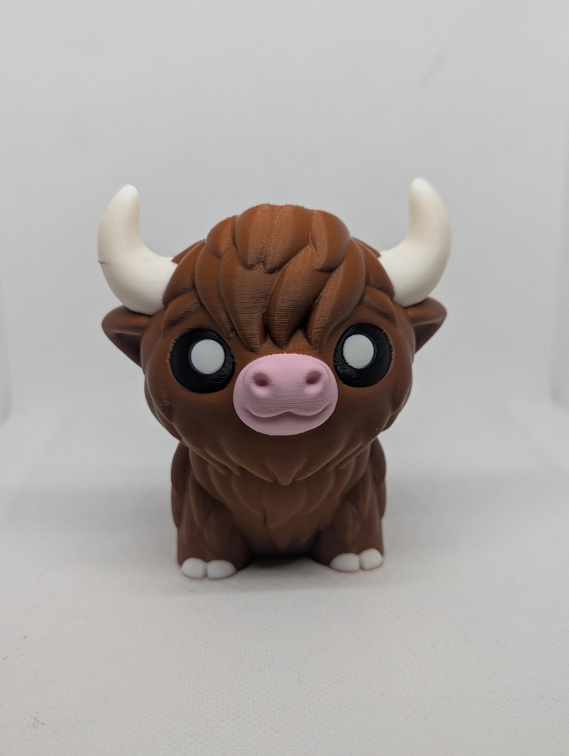 Quirky Articulated Highland Cow Collectible Sculpture