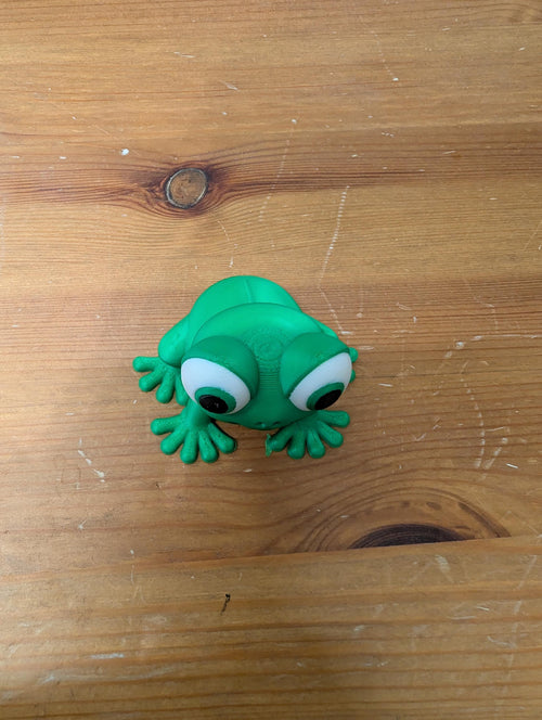 Charming Frog Sculpture - Delightful Desktop Accessory for Office or Home