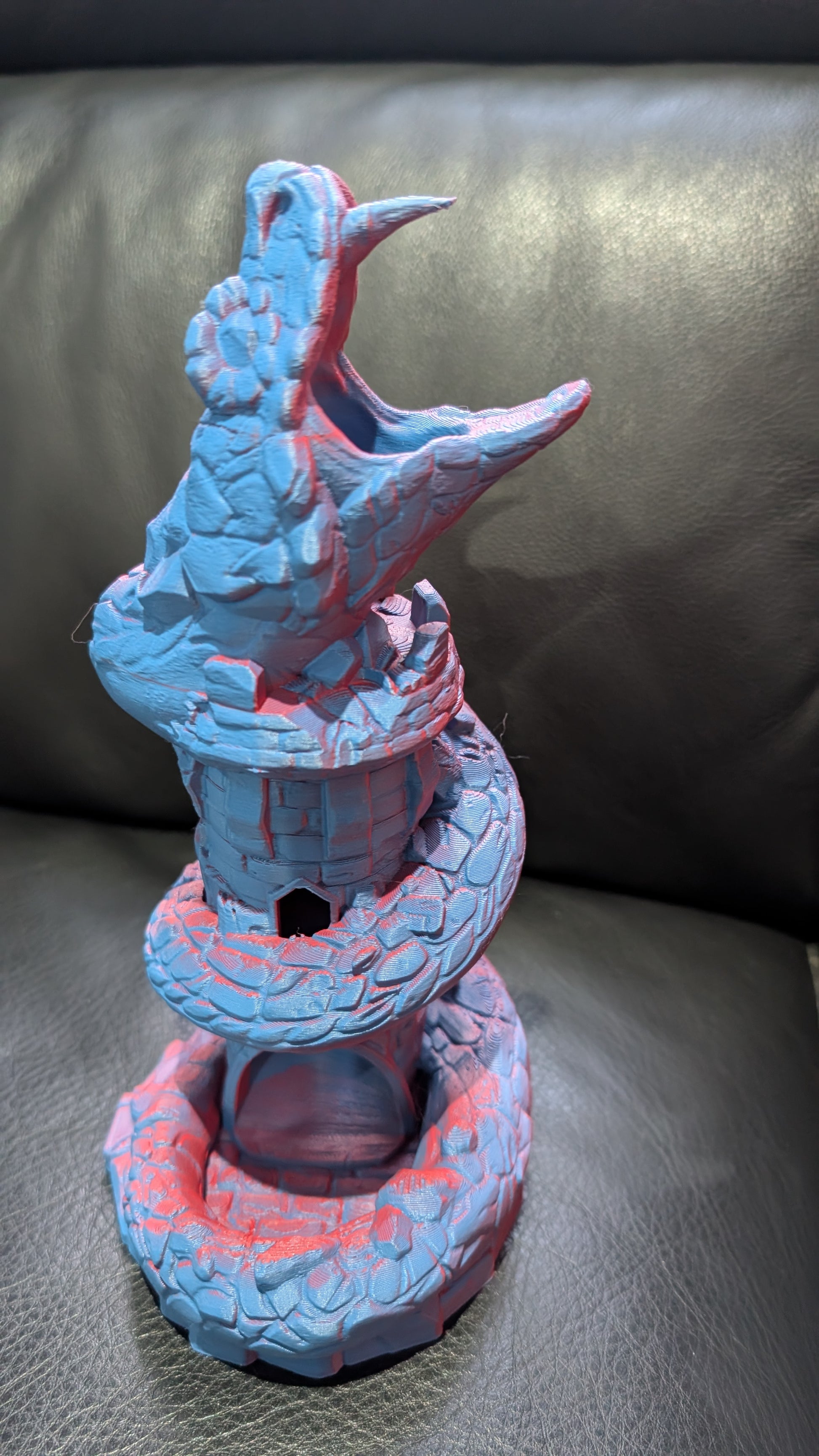 Handcrafted 3D Printed Basilisk Dice Tower