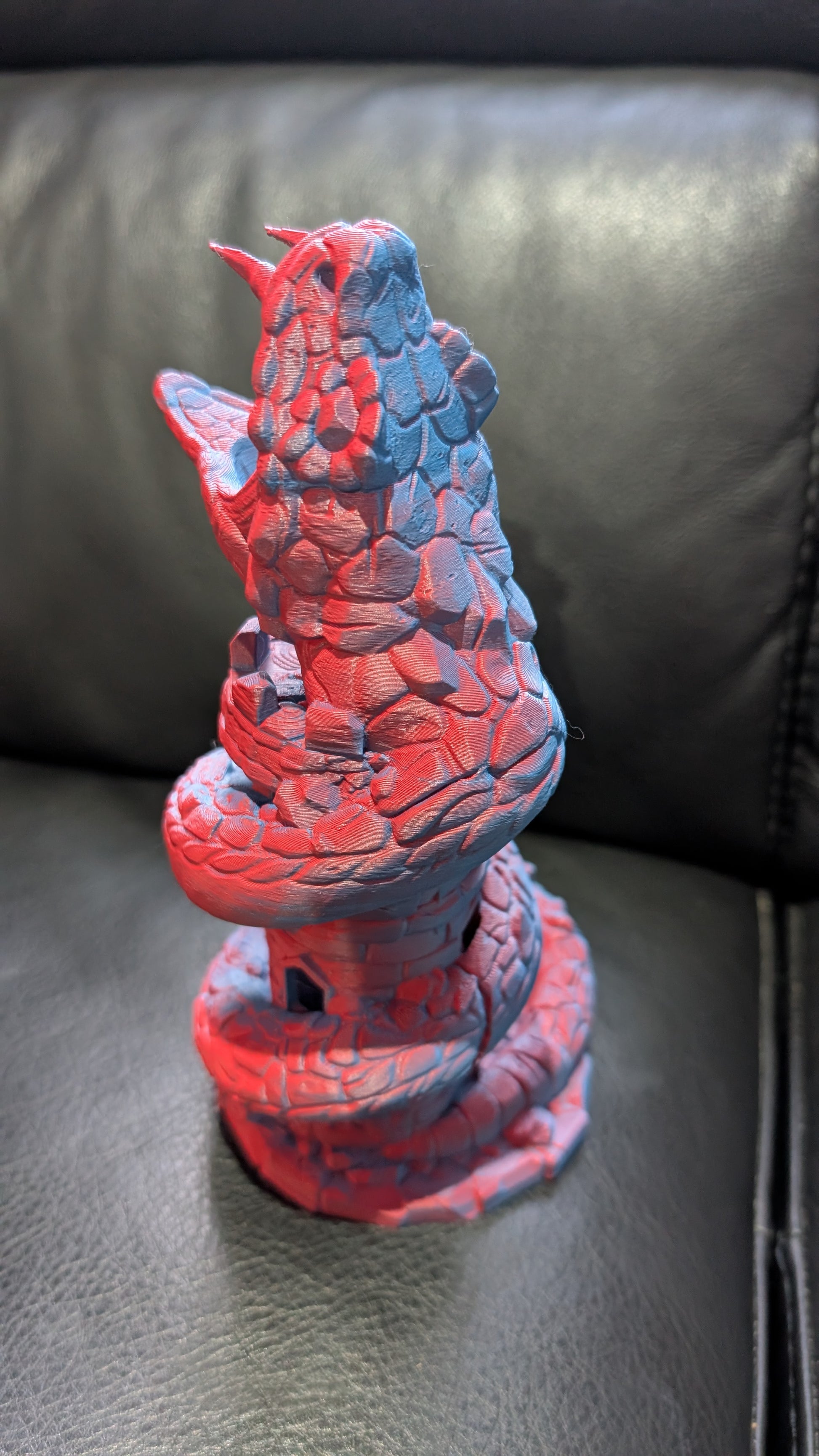 Handcrafted 3D Printed Basilisk Dice Tower