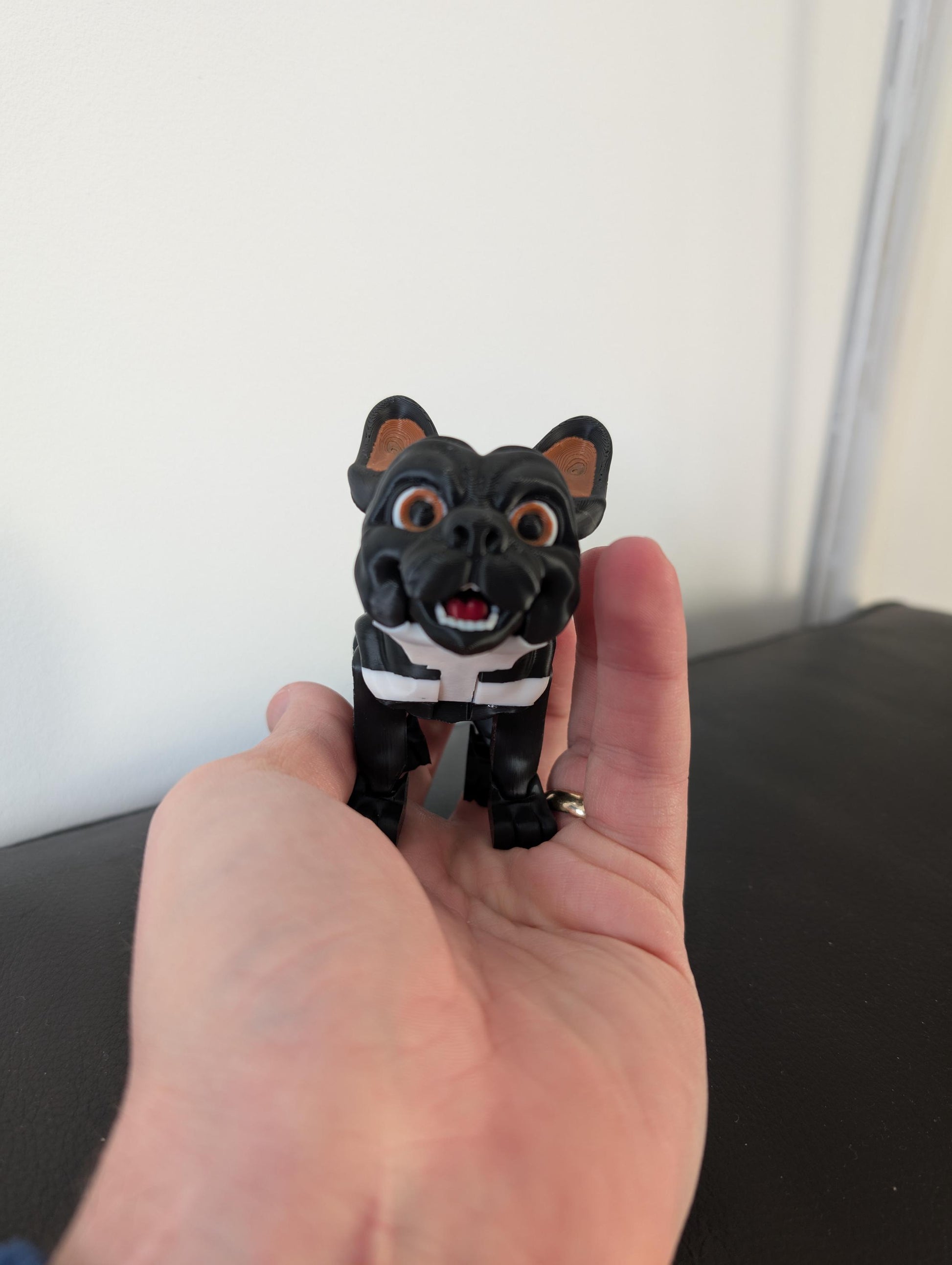 Handcrafted Posable French Bulldog Figurine - Adorable 3D Printed Pet