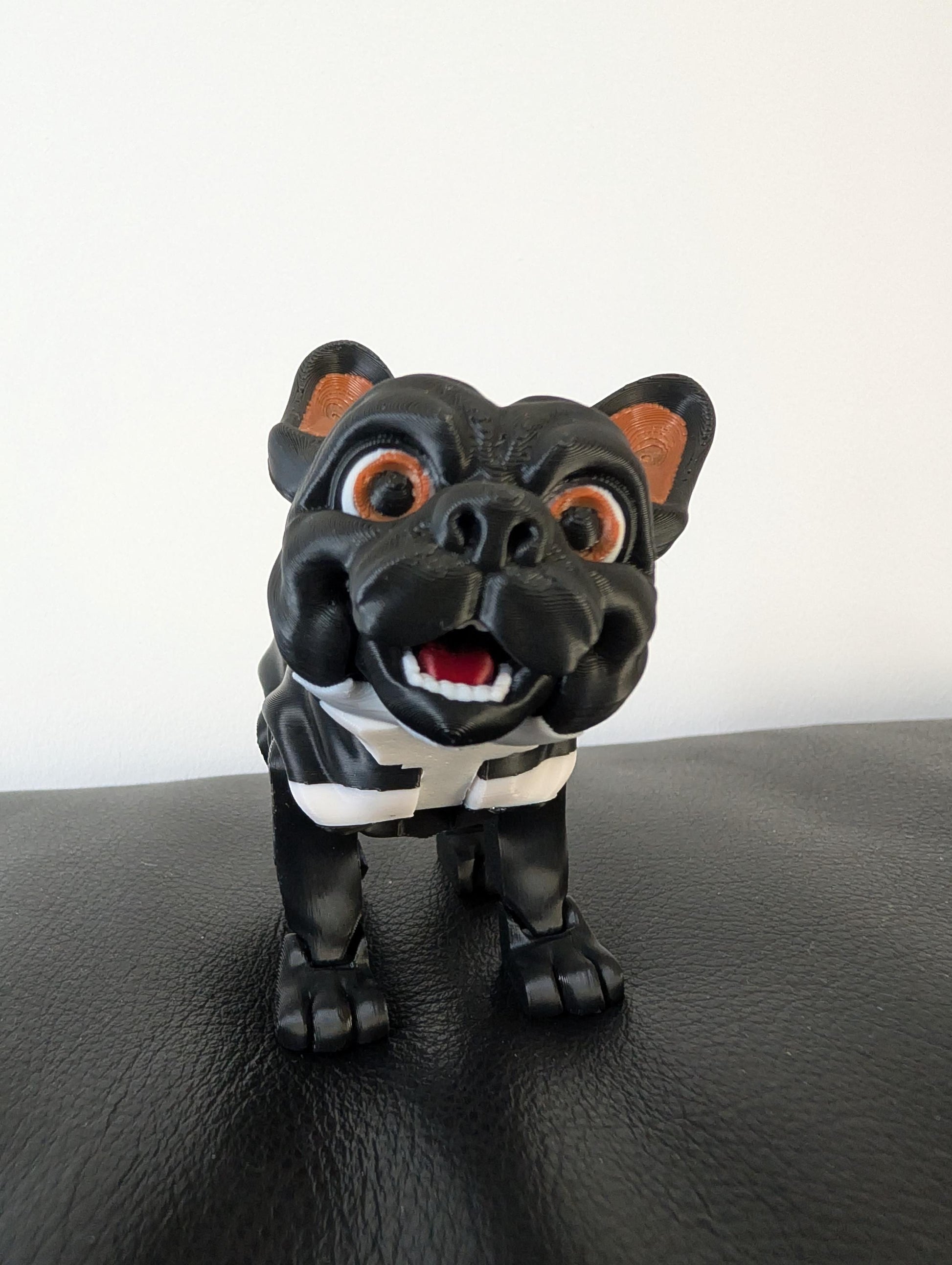 Handcrafted Posable French Bulldog Figurine - Adorable 3D Printed Pet