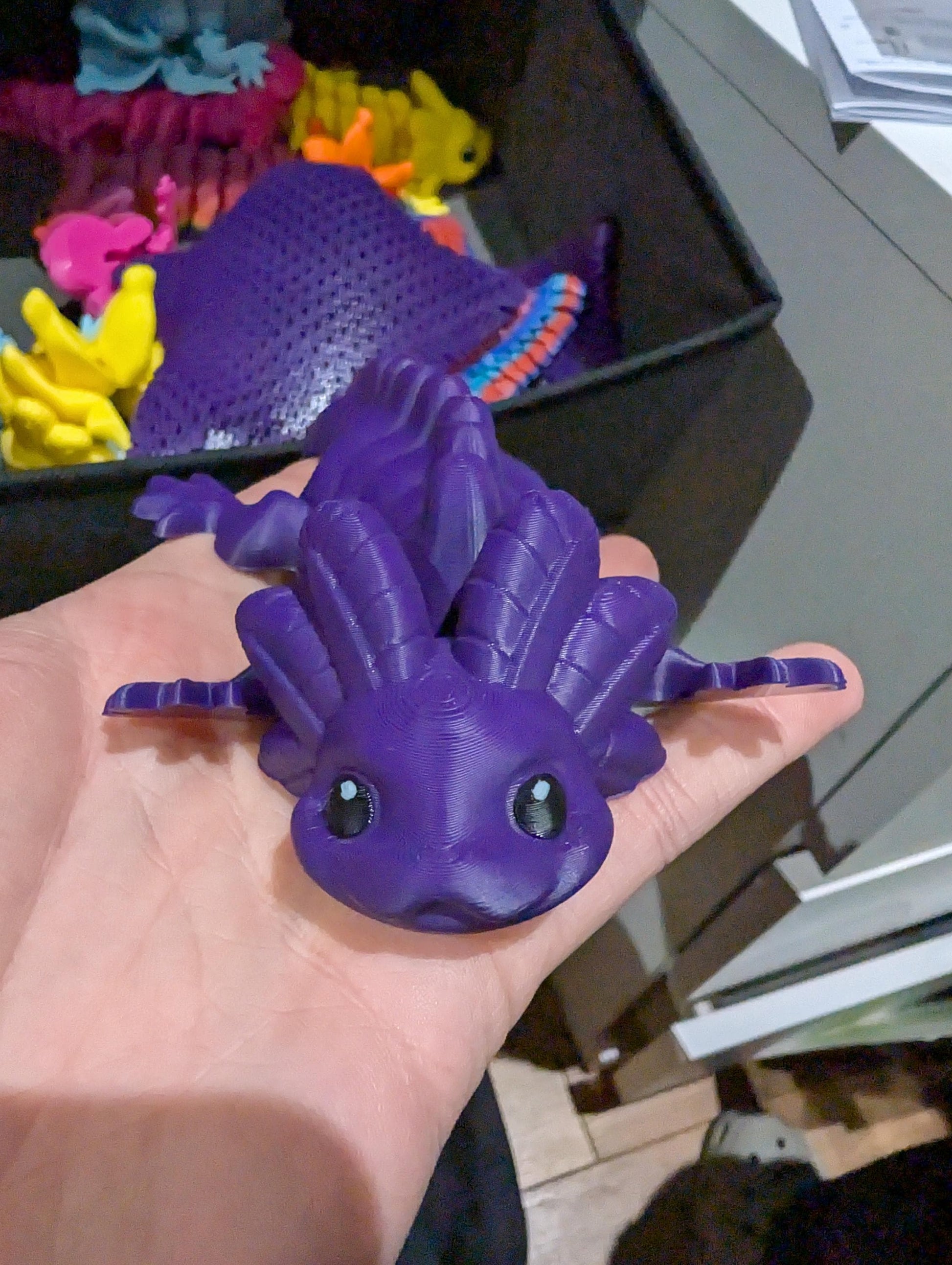 Custom 3D Printed Articulated Axolotl